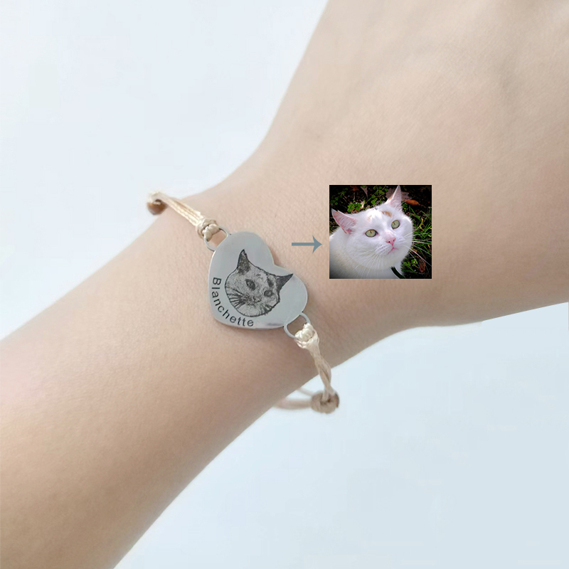 Rose Gold Bracelet - RetroGem Creative Custom Pet Portrait Bracelets