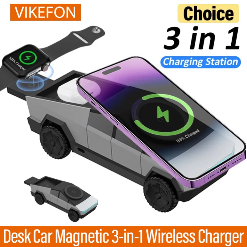 Watches & Jewelry Repair Center - VIKEFON Desk Car Magnetic 3-in-1 Wireless