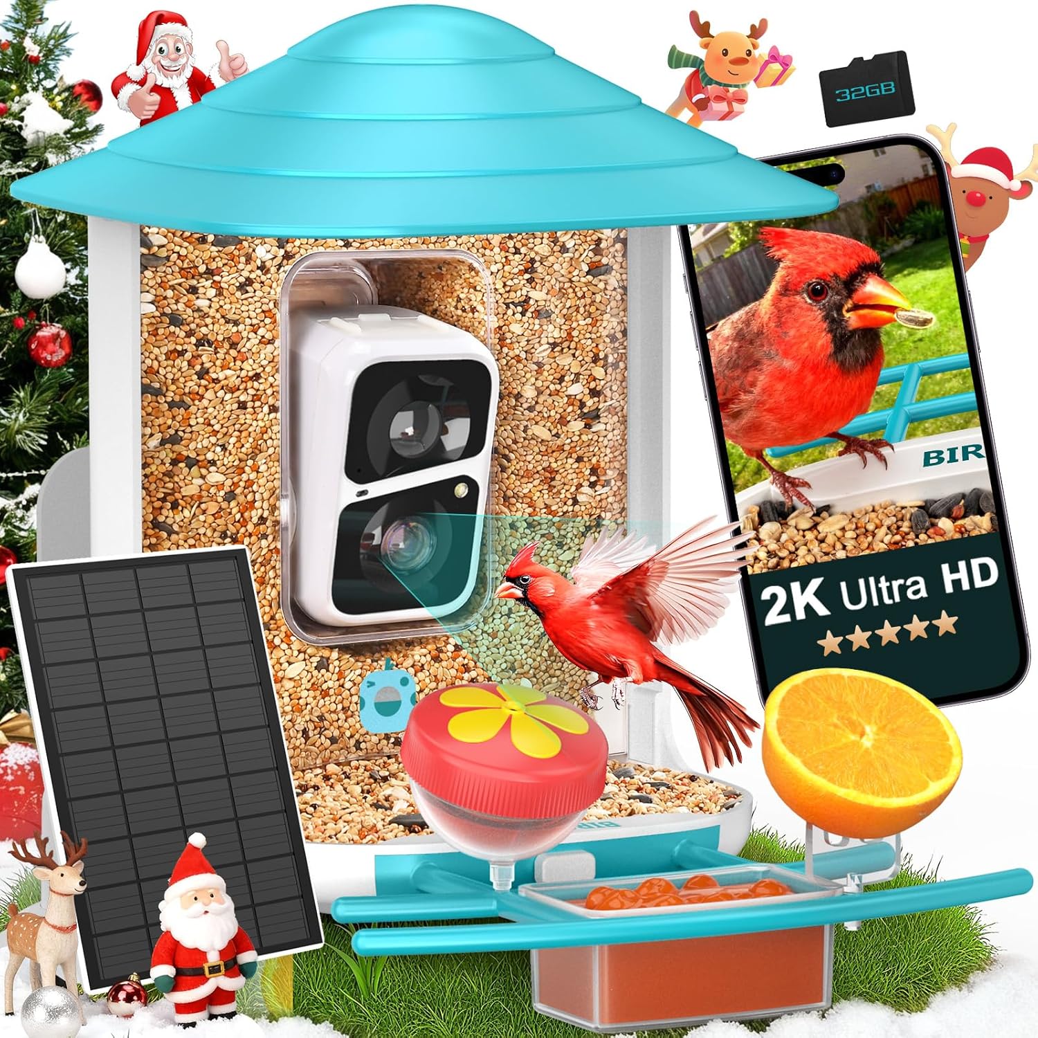 Watches & Jewelry Repair Center - 2K HD Bird Feeder Camera with