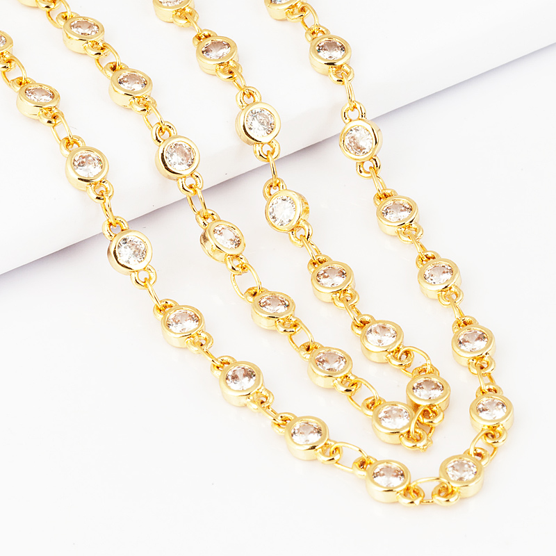 Sturdy half finished CZ chain  - огляд і ціна Rose Gold Bracelet