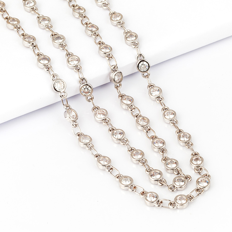 Sturdy half finished CZ chain  - огляд і ціна Rose Gold Bracelet