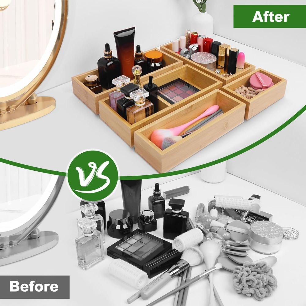 5-Piece Bamboo Drawer Organize - огляд і ціна Jewelry & Watches Bench