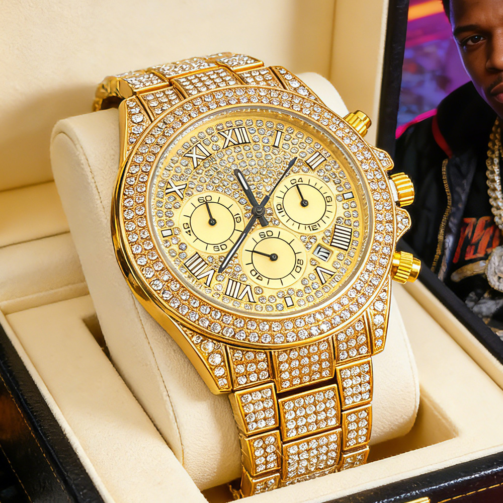 NO Logo Silver Gold Full Diamo - огляд і ціна Jewelry Watches Brands