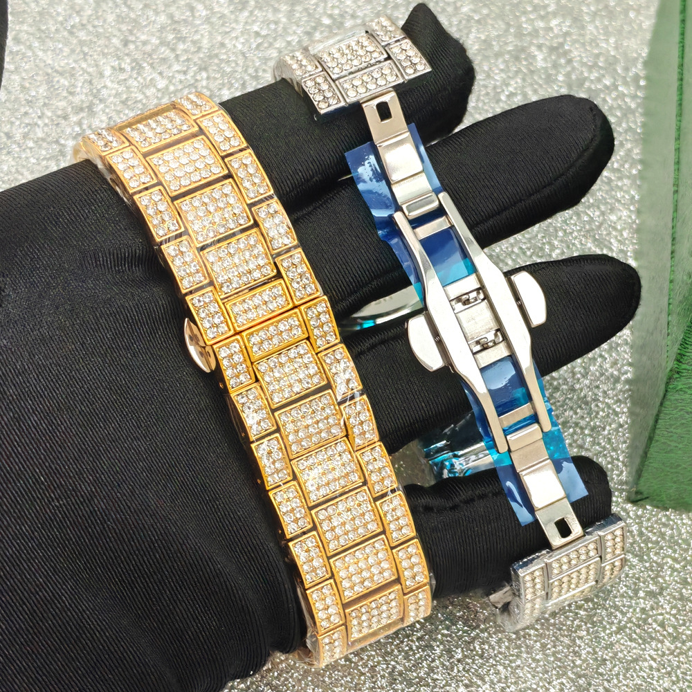 NO Logo Silver Gold Full Diamo - огляд і ціна Jewelry Watches Brands