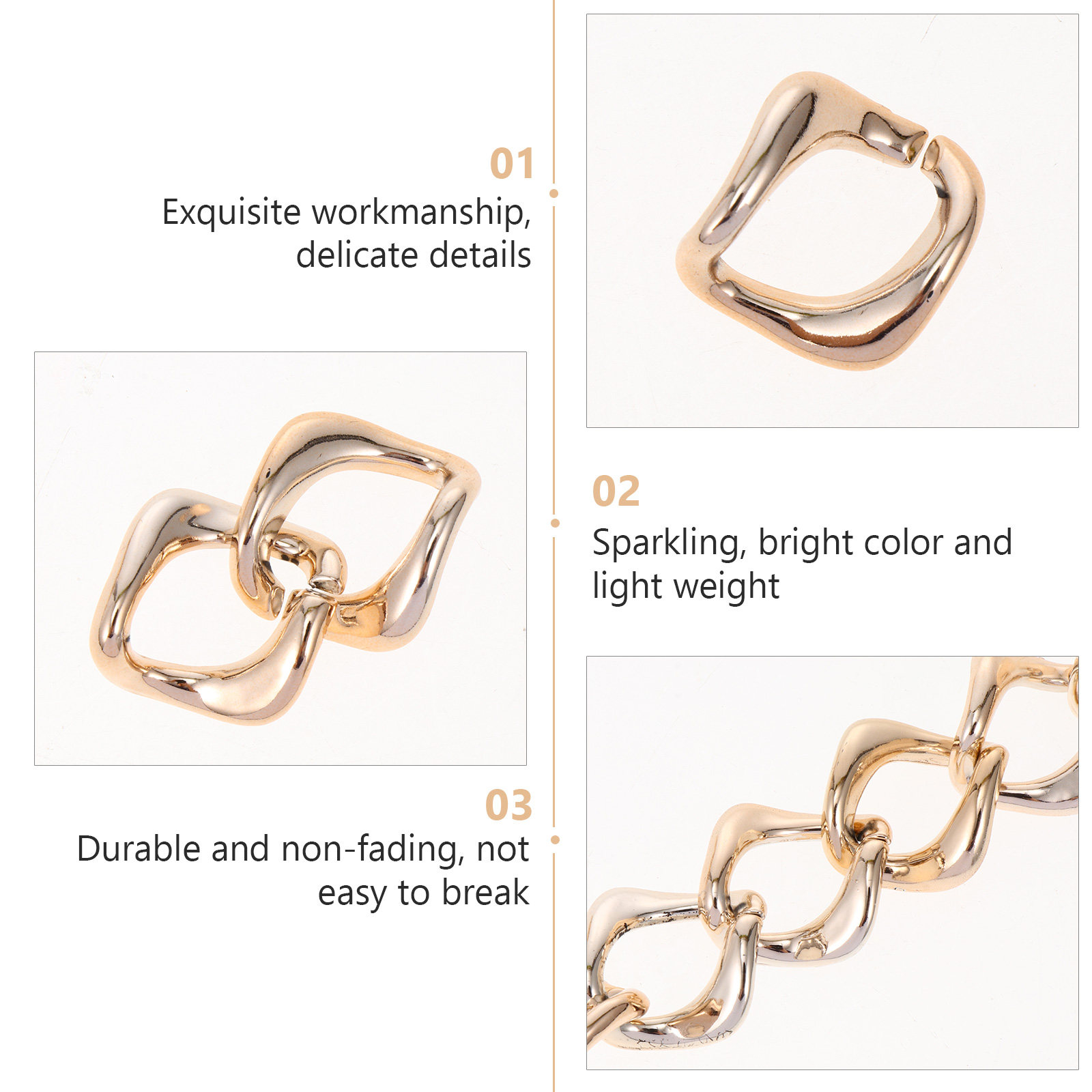 100Pcs Rose Gold Chains Exquis - огляд і ціна Rose Gold Bracelet