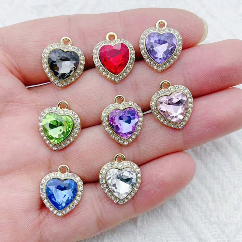 10pcs heart-shaped inlaid colo - огляд і ціна Jewelry & Watches Bench