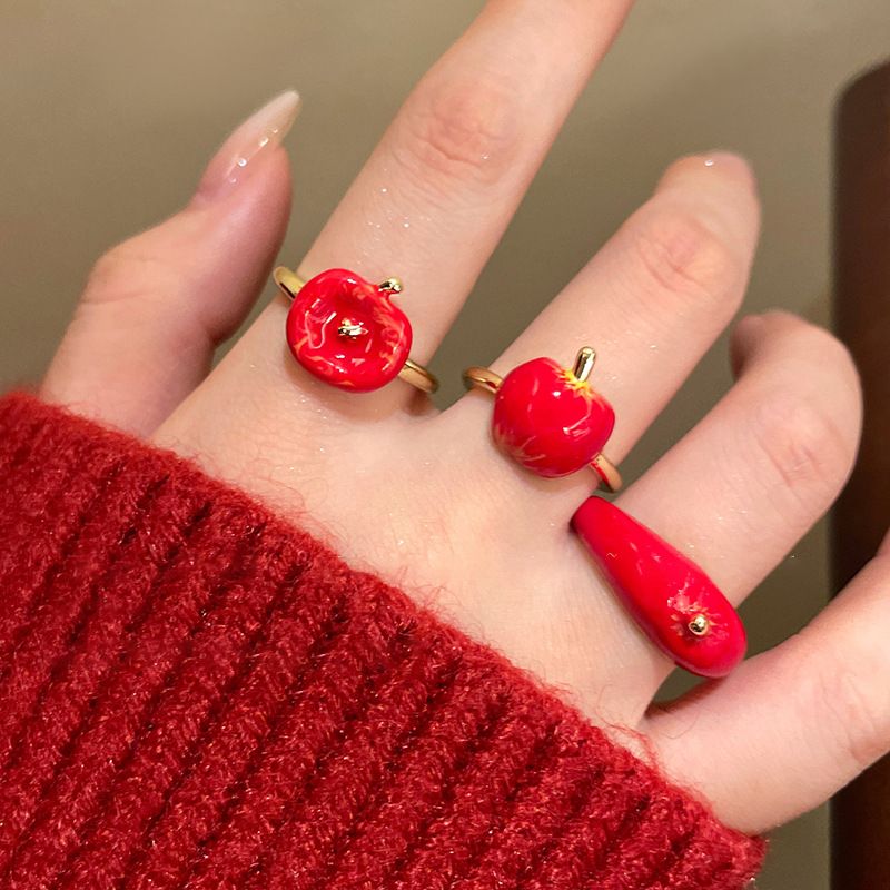 Christmas Apple Ring Red Cute  - огляд і ціна Eve Jewelry & Watches Distribuidor Oficial Rolex