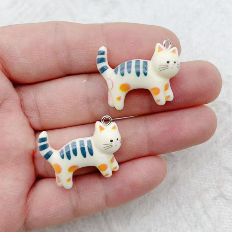 10pcs resin cartoon cat animal - огляд і ціна Jewelry & Watches Bench