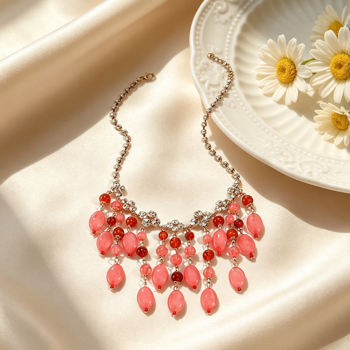 Trendy Pink Red Teardrop Beade - огляд і ціна Jewelry & Watches Bench