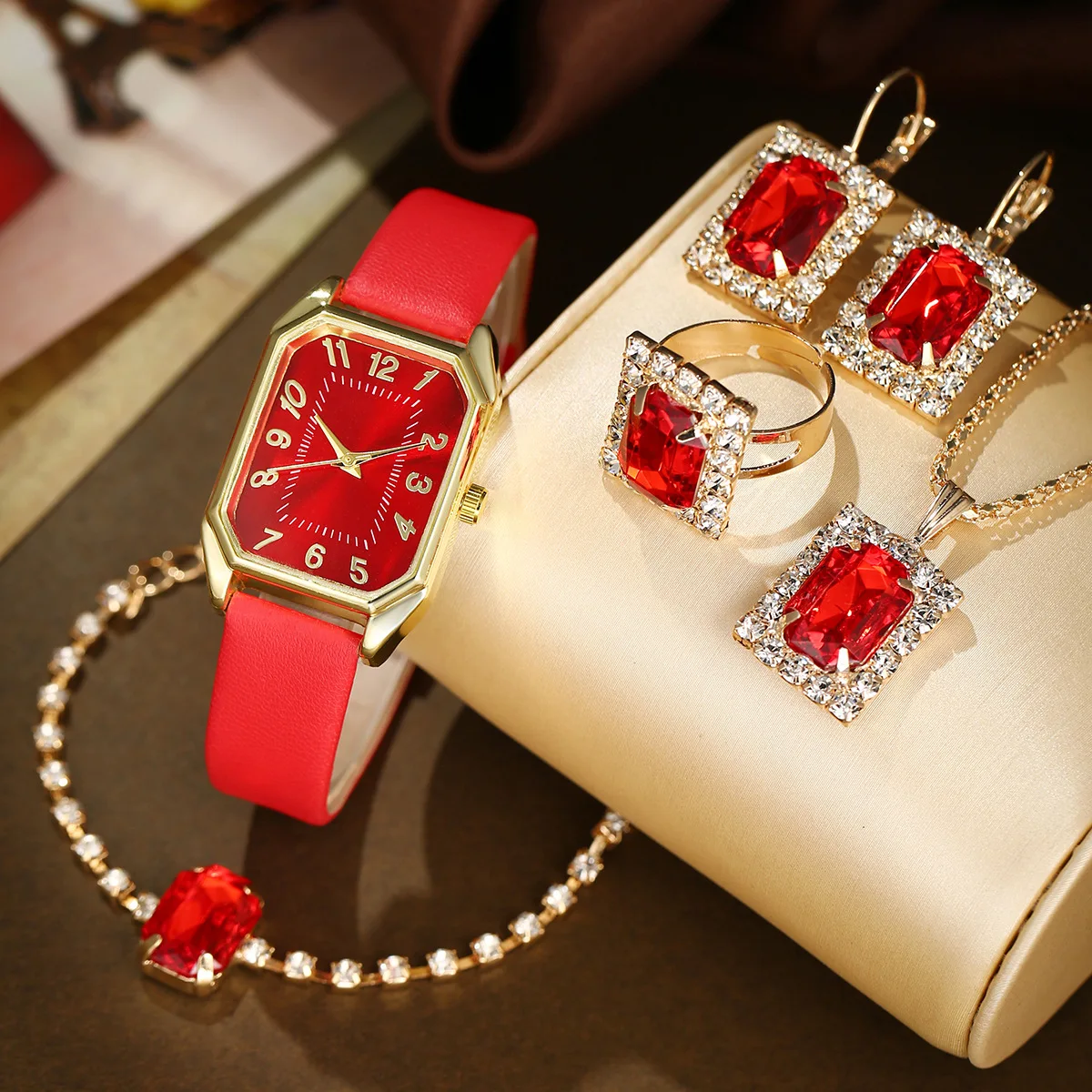 6/5/1PCS Luxury Fashion Square - огляд і ціна Jewelry Watches Brands