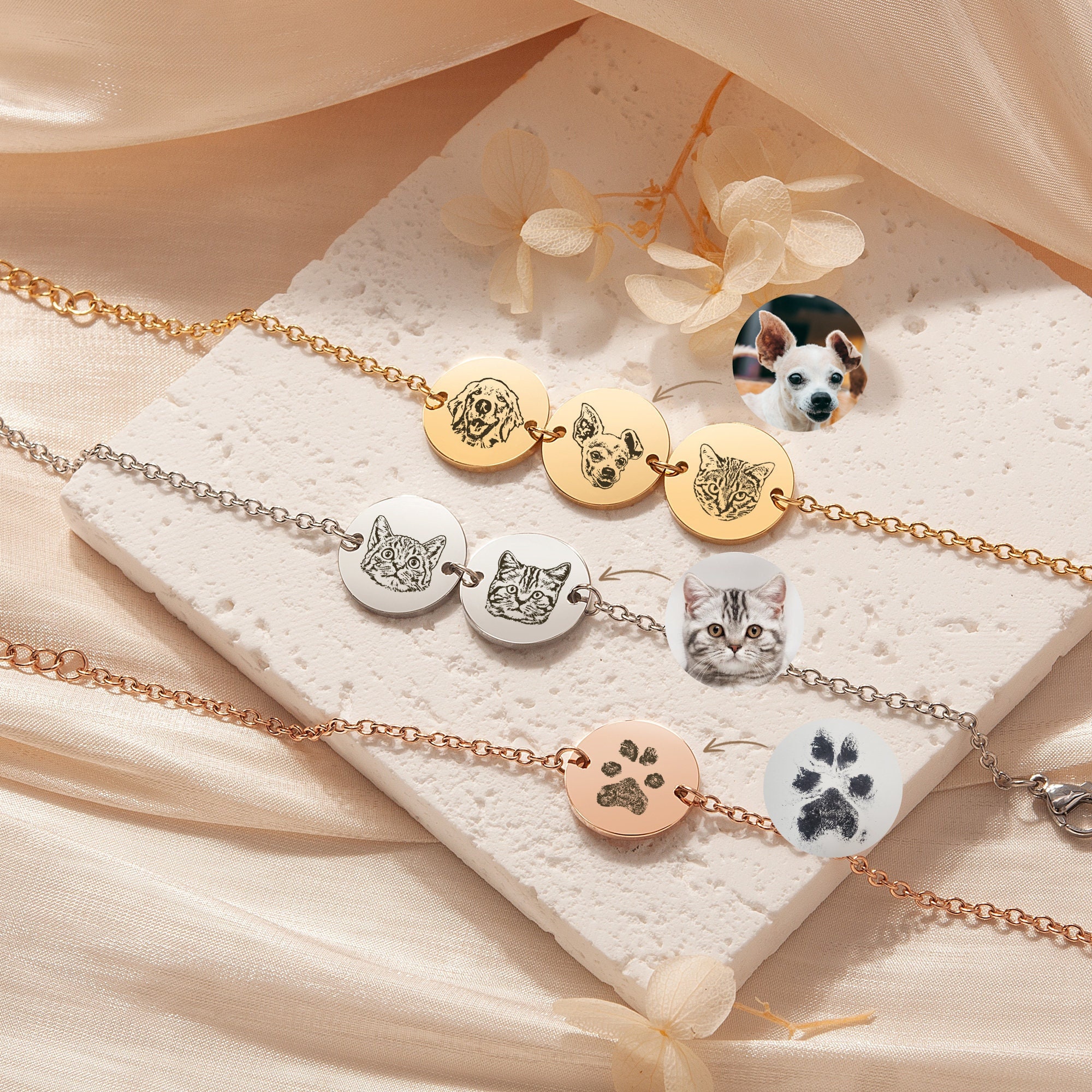 Pet Bracelet Dog Portrait Cust - огляд і ціна Rose Gold Bracelet